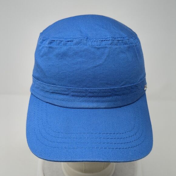 J. Linderberg Cadet Army Cap Blue Medium Lightweight Emblem Blank Cotton - Picture 2 of 10